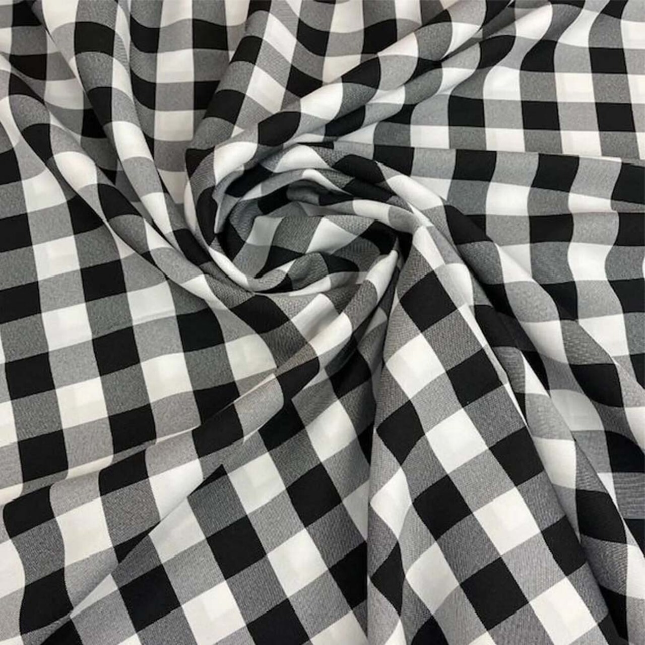 1 Yard Checkered Gingham Polyester Fabric 60 Inch Width for Sewing Projects